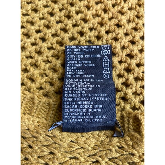 Chelsea & Theodore Open Knit Womens Sweater X Yellow Lagenlook Minimalist - Picture 4 of 6
